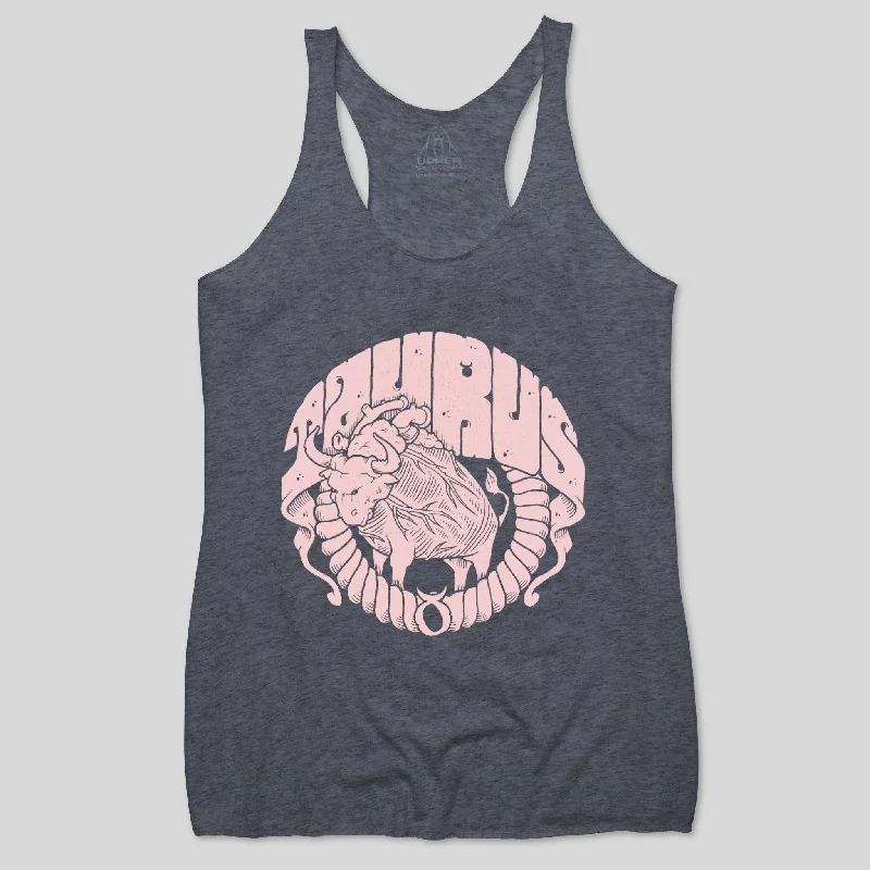 TAURUS  WOMEN'S RACERBACK TANK gold tank top