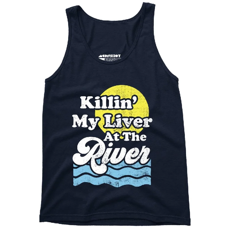 Killin' My Liver At The River - Unisex Tank Top mesh tank top