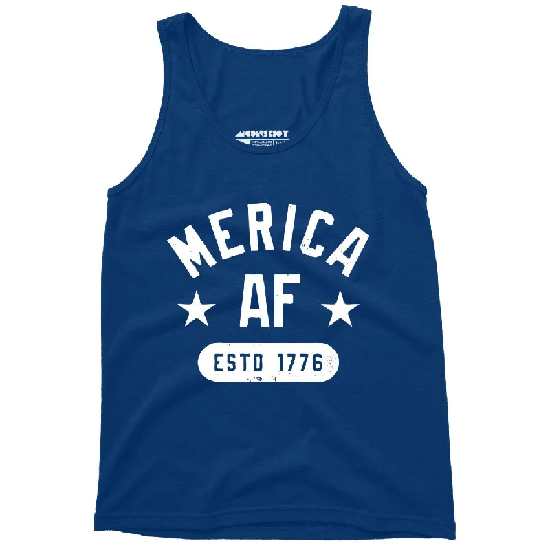 Merica AF - Unisex Tank Top beige tank top
