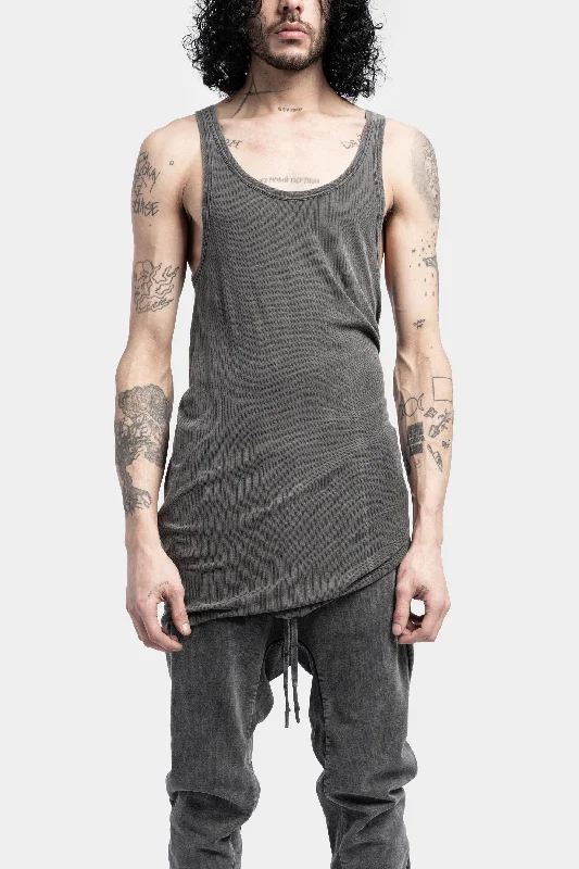 T1B - Lightweight rib tank, Acid grey essential tank top