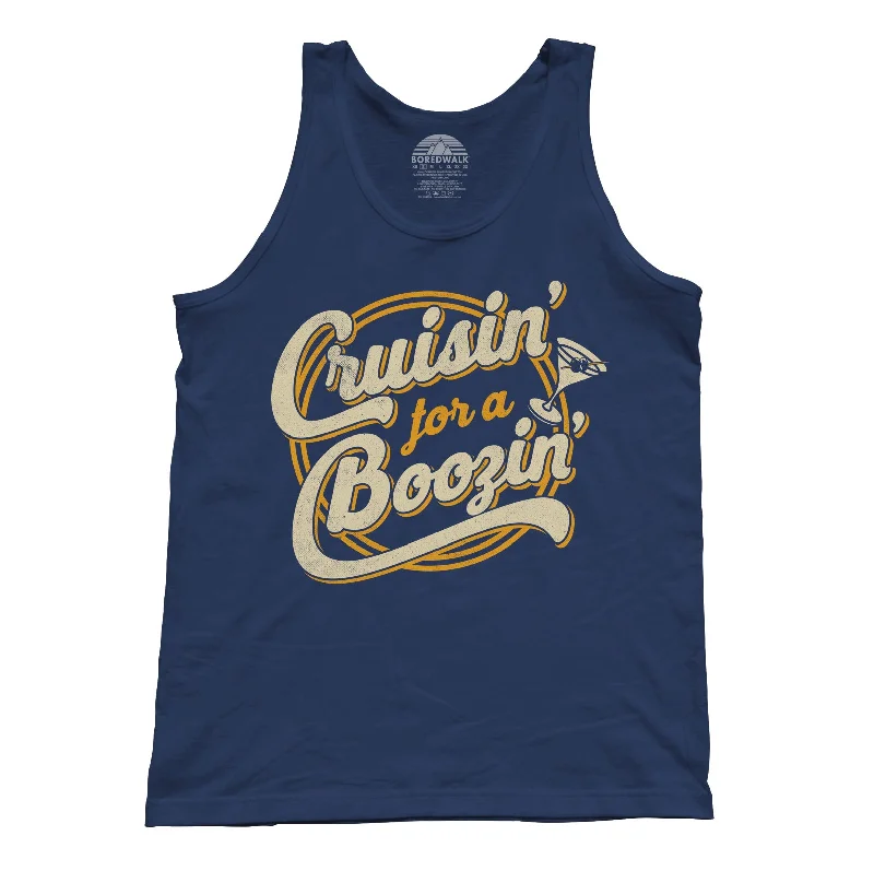 Unisex Cruisin for a Boozin Tank Top - Funny Drinking Shirt cotton tank top