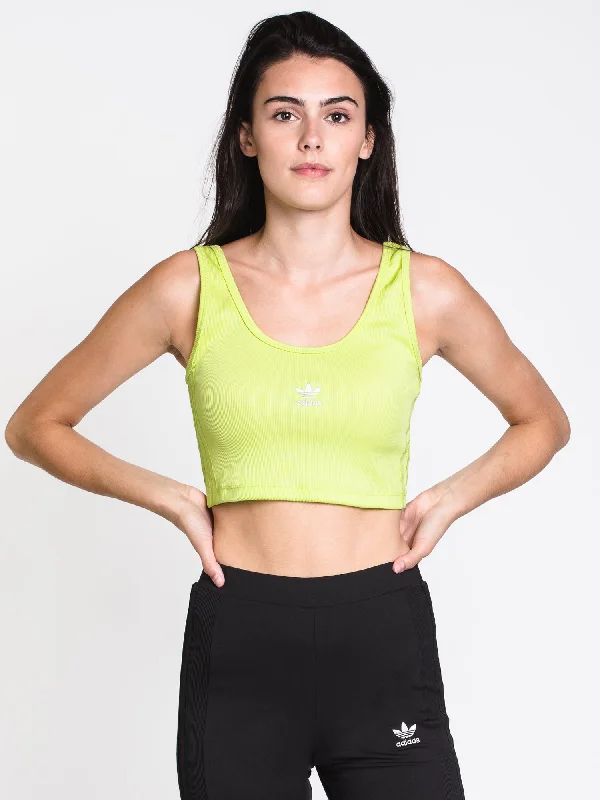 WOMENS CROPPED RIB TANK TOP- LIM - CLEARANCE fitted tank top