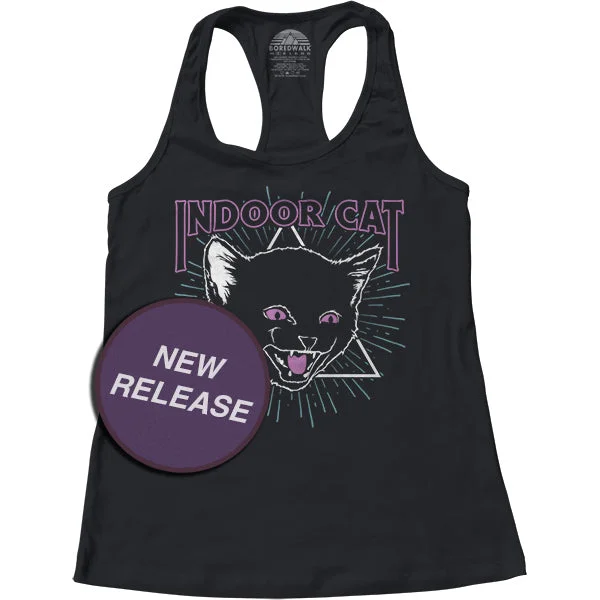 Women's Indoor Cat Racerback Tank Top slim fit tank